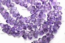 7 Inch Strand 100 Natural Amethyst Gems Faceted Nuggets Shape Beads Size-7-9mm
