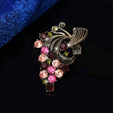Women Retro Fashion Brooch Rhinestone Alloy Portable Pin Jewelry Gift Party