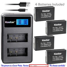 Kastar Battery LCD Dual Charger for Canon LP-E17 LC-E17  Canon EOS 760D Camera