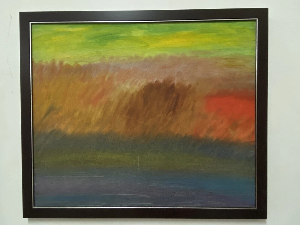 The sky, field of lalang and river by Shams Baharudin size 22" x 26" - Image 1 of 1
