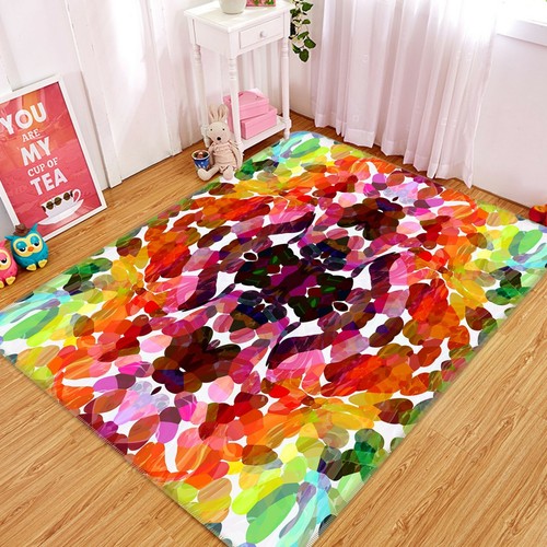 3D Colored Petals 19157 Shandra Smith Rug Non Slip Rug Mat