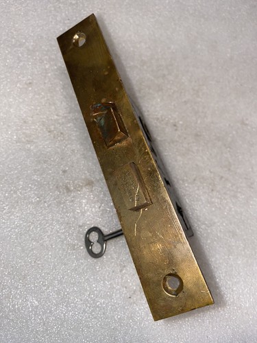 Beautiful Antique PF Corbin Mortise Lock & Skeleton Key Pat. Nov. 19/1878/1883 - Picture 2 of 6