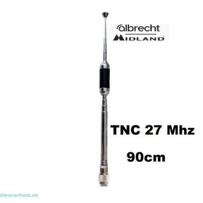 ALBRECHT TNC 27 CB-Funk Teleskopantenne, 90cm  für President Randy III und II