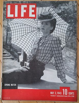 LIFE MAGAZINE MAY 3 1943 SPRING MATCH FRANK SINATRA KING GEORGE ELMER DAVIS
