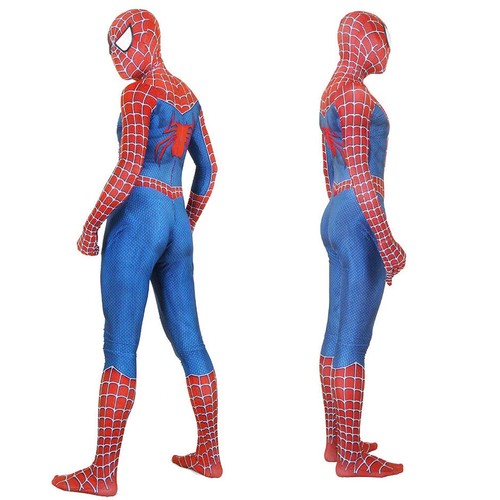 Adult Spiderman Cosplay Suit Raimi Spider-man Jumpsuit Costume Party Fancy Dress - Picture 4 of 15