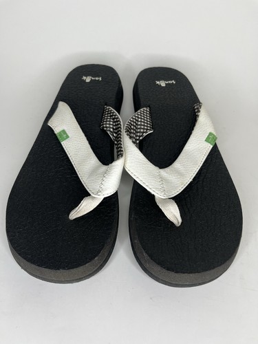sanuk sandals Flip Flops Women Size 40 US 9 White Synthetic Comfort Flats - Photo 13/16