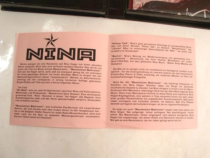 NINA HAGEN 4 x CD Single PROMO Box 1993 Mercury 862 830-2 TOP!!! - Bild 4 von 4