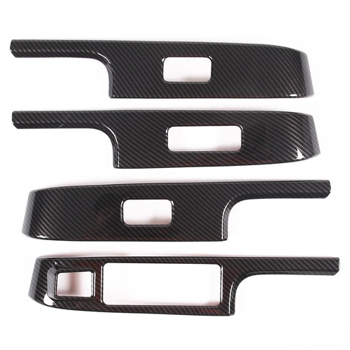 ABS Carbon Fiber Interior Dash Console Trim cover Set Fits Nissan Titan 2016-24 - Picture 6 of 27