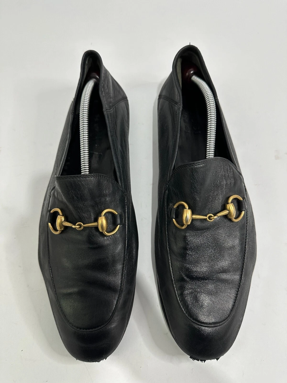 Mocassins Jordaan en cuir noir Gucci taille 9 Royaume Uni