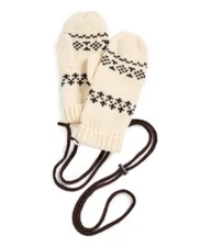 Rag & Bone Brooke Wool Mittens, Ivory, New MSRP $150