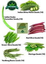 Pure Organic Vegetable seeds Rare  Variety(Pack of6) New 2025 seeds (Home grown)
