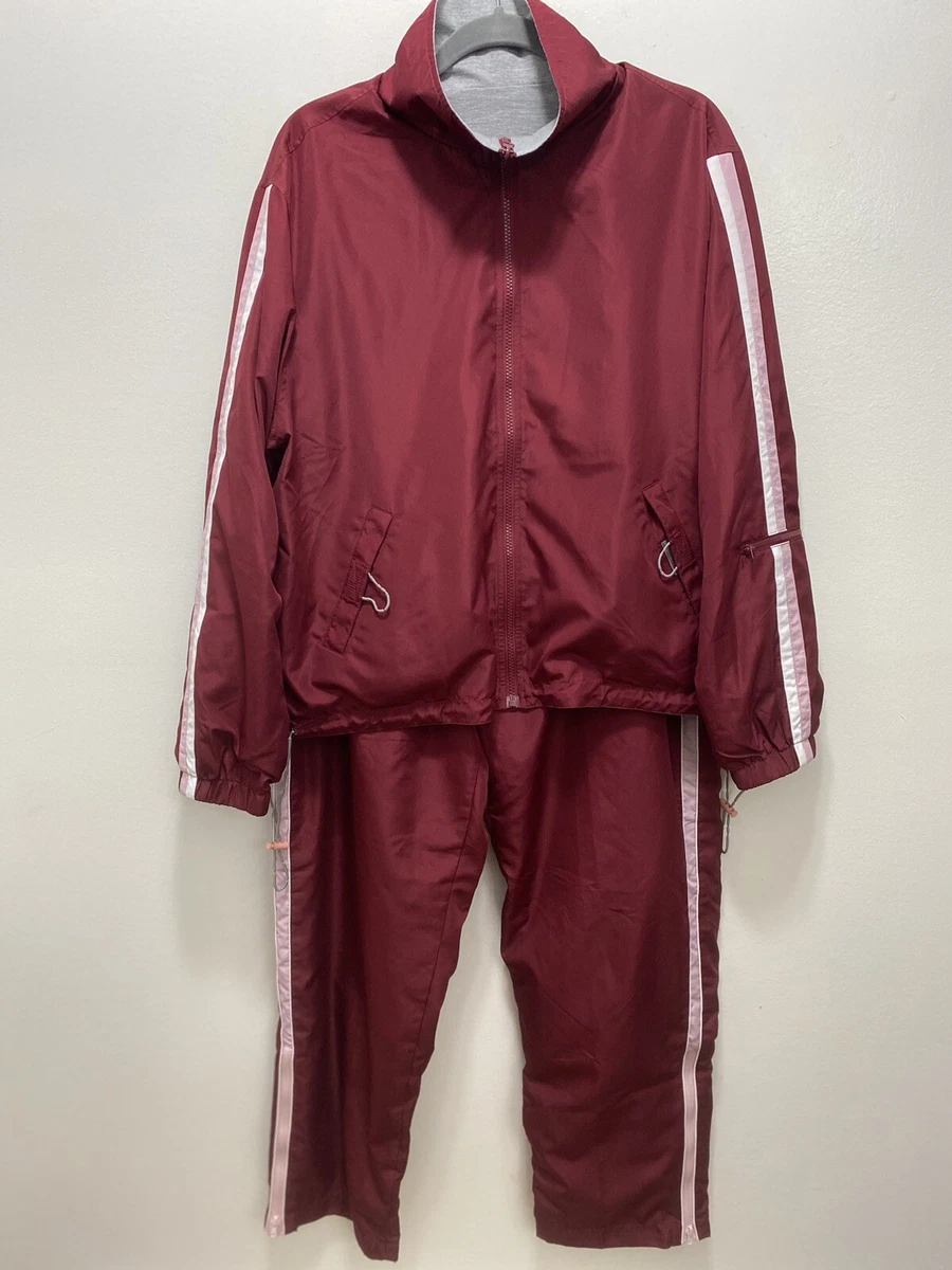 Adidas maroon clearance womens tracksuit