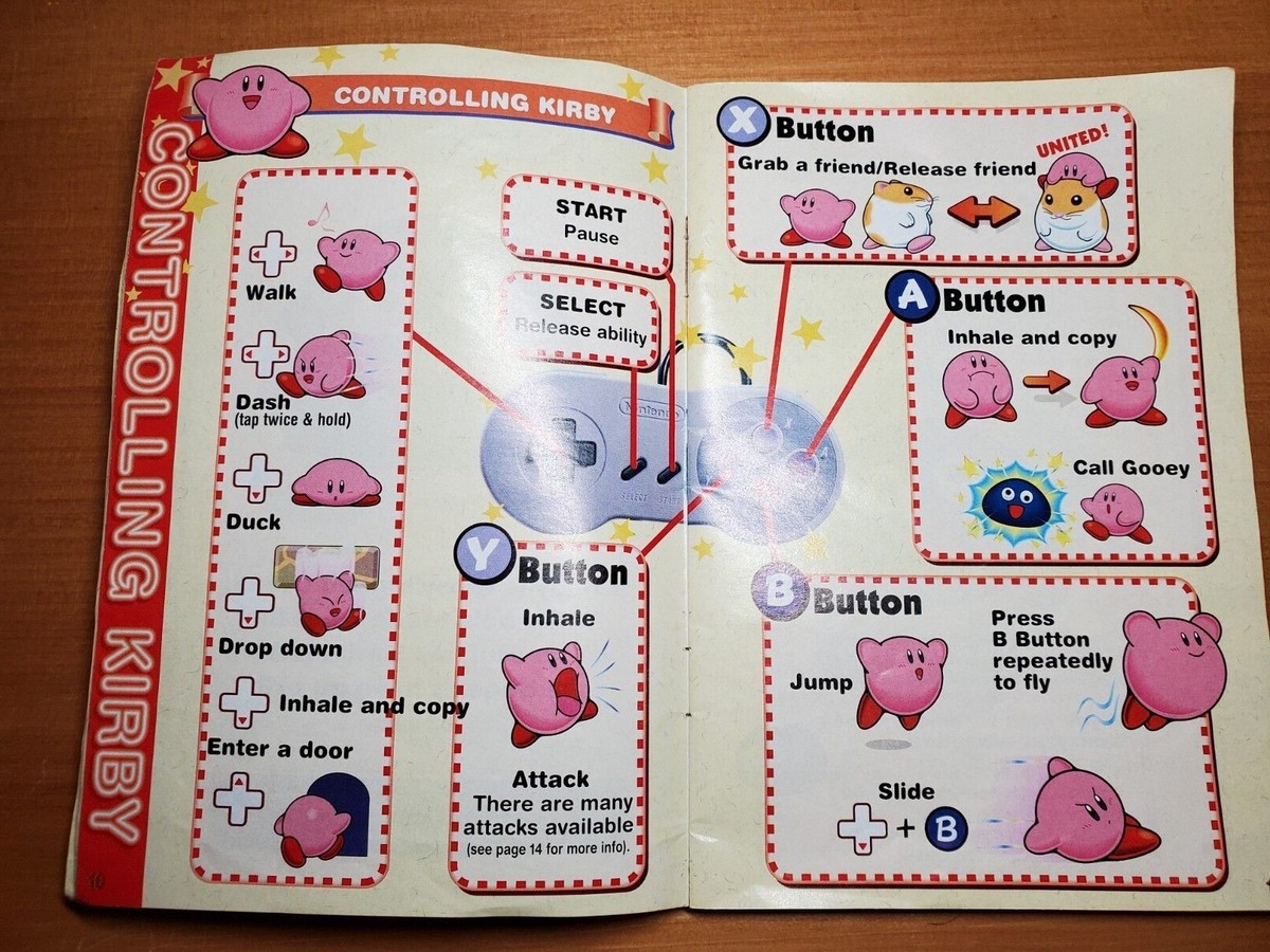 北米版　Kirby's Dream Land 3 取り扱い説明書　カービィ Kirby's Rainbow Resort