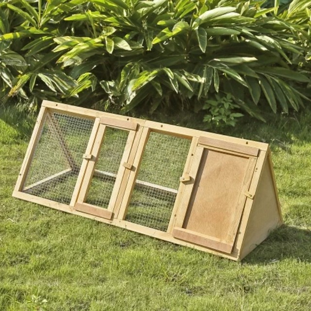 Rabbit Hutch Plans Outdoor Cages Breeder Farm Pet Feeder