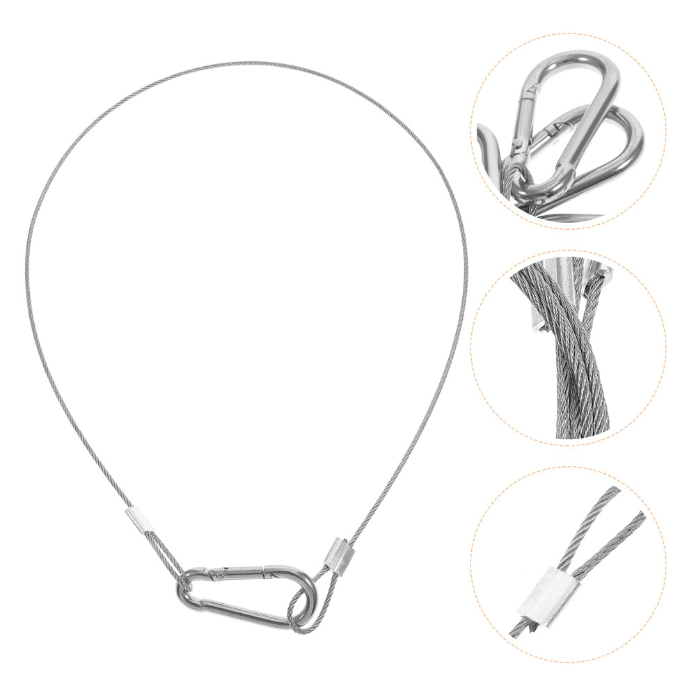 Sotode Pack Of 4 Loop Cable Steel Cable With Eyelets Safety Cable Lock Stainless Steel Security Cable 1 M For Bicycles Motorcycles Glass Doors And Various Large Devices (Black Silver - View #6