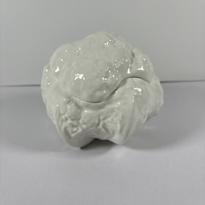 HTF Goebel Porcelain Cauliflower Rare Vegetable Bowl Trinket Box Serving Veggie
