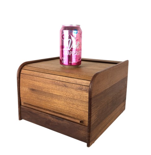 Vintage Teak-Tech Brand USA Wooden Roll Top Organizer Desk Storage - Picture 3 of 12