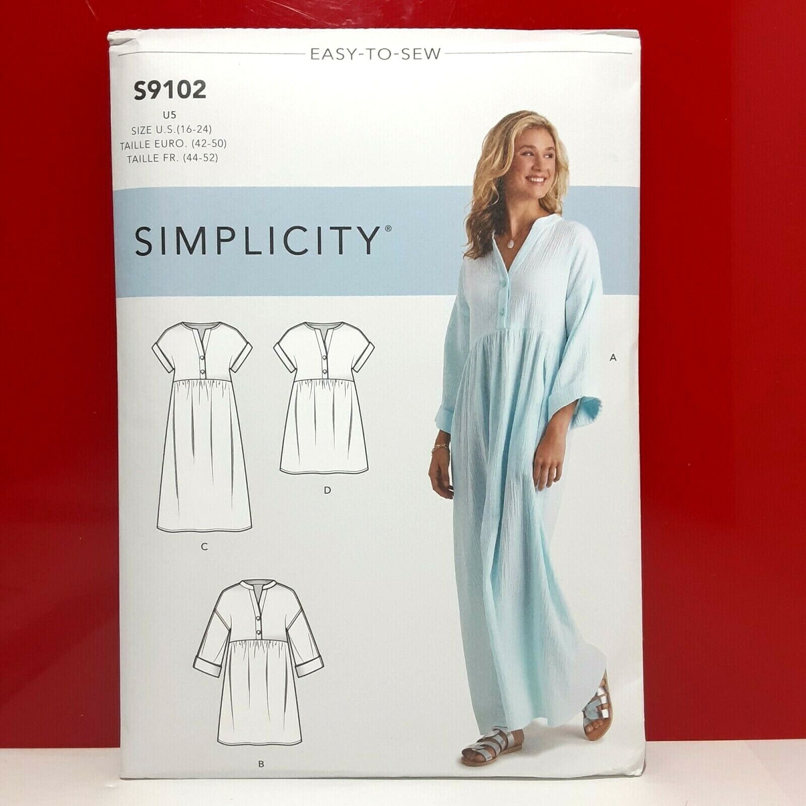 Simplicity S9102 Pattern Finally popular brand Misses Caftan and 16- Max 60% OFF Dresses Size Plus