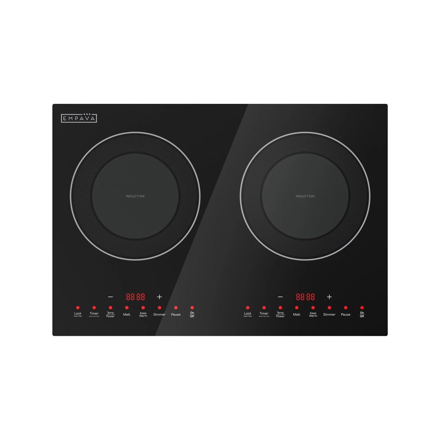 13-in Portable Dual Heating Elements 1800-W Built-in Induction Cooktop 120-V