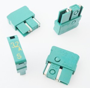 Fusibles Daito SMP32 3.2A - Lot De 10 Pièces, Couleur Vert Foncé, Capacité 125V 100A