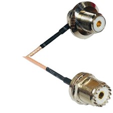 RG316 UHF Female Angle Bulkhead to UHF Female BULKHEAD RF Cable Rapid-SHIP LOT