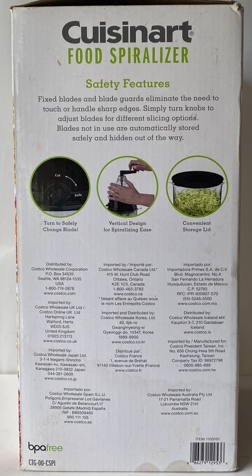 Cuisinart Food Spiralizer MANUAL 3 Cutting Options 4 Cup Brand New - Image 3 of 4