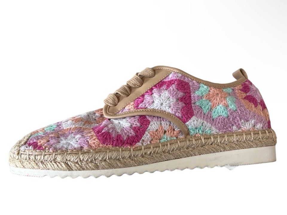 Copper Key Women’s Sandbar Crochet Espadrille Cushioned Shoes Sneaker