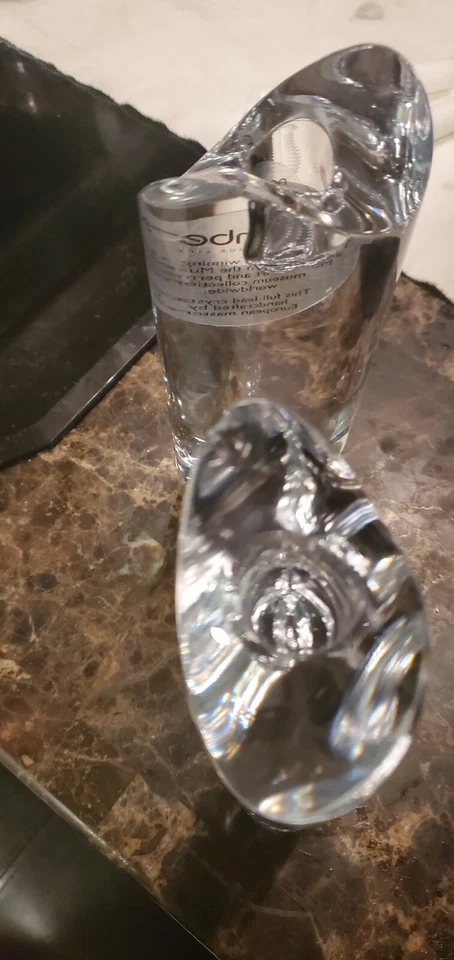 NUEVO Par de Candelabros NAMBE Cristal Diseño Neil Cohen MARIPOSA 5253 7 1/2" Foto 4 de 4