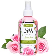 De La Cruz Rose Water Body Mist Spray 8 OZ
