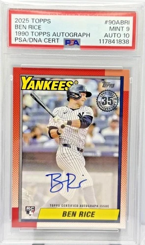 2025 Topps Ben Rice PSA 9