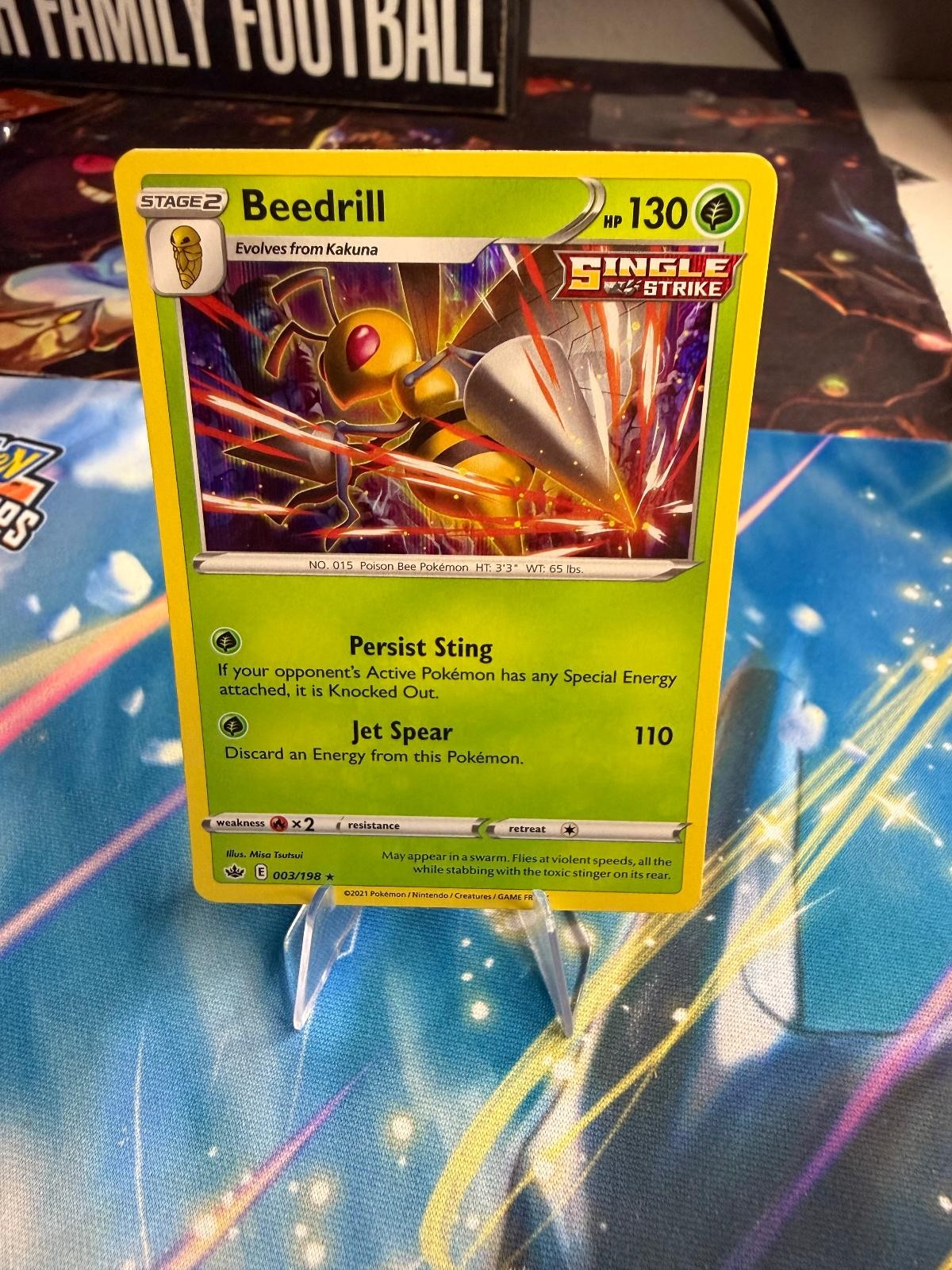 BEEDRILL 003/198 CHILLING REIGN Holo Rare Pokemon