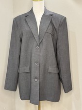 PrettyLittleThing Women  s Oversized Blazer US 8 Gray Tailored Jacket NWT