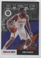 2019 NBA Hoops Premium Stock Lights Camera Action Purple James Harden #29 11jj