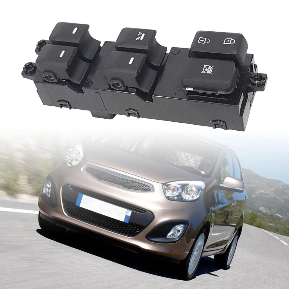 Front Power Window Switch Master Driver Side for Kia Picanto 2012-2015 93570-1Y2 - Image 2 of 4