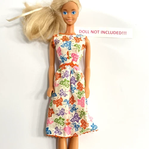 Vintage 1965 Mattel Barbie® #1628 "BRUNCH TIME" Orange Butterfly Dress ~ EXC