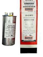Totaline 35 + 5 MFD uf P291-3554RS dual run round capacitor.