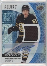 2023 Upper Deck Allure Rookies Blue Line Jersey 9/75 Matthew Poitras Auto 0ze5