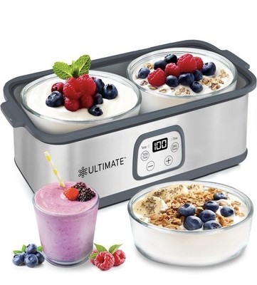 Ultimate Probiotic Yogurt Maker with Adjustable Temperature & Time (2 bowls)