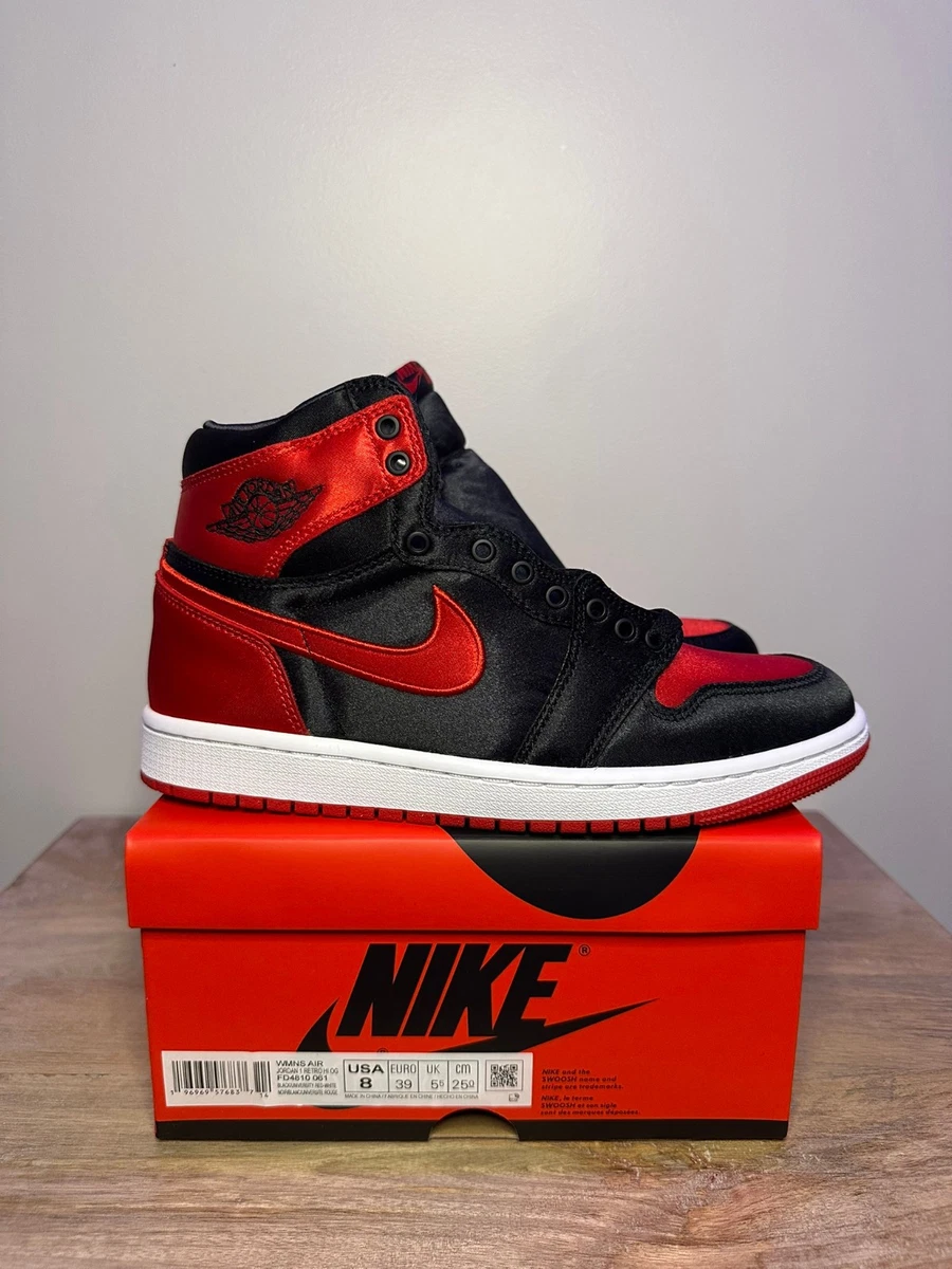 Jordan 1 Retro OG High Satin Red W for sale | eBay