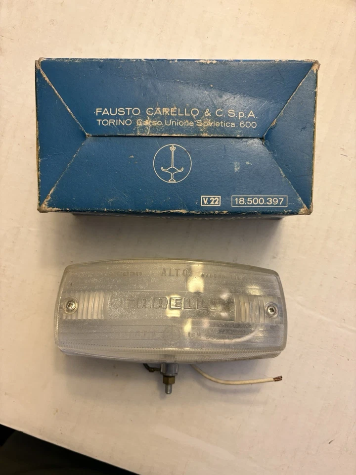 Luz de marcha atrás Lamborghini Miura Ferrari 275 GTB NOS Carello 18.500.000 en caja Foto 2 de 4