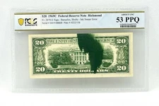 1969 C $20 Federal Reserve Note Ink Smear Richmond  Error Fancy Lucky Serial #