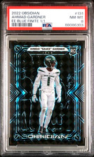 2022 Obsidian Ahmad “Sauce” Gardner Rookie RC EE Blue Finite 1/1 Jets Colts