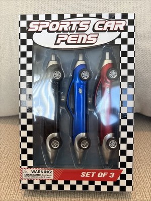 Eccolo Sports Car Set Of 3 Novelty Pens For Men s Birthday, Father s Day Or Gift