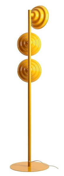 Stehlampe Wohnzimmer 3-Flammig Glas Gelb H:148 Cm G9 Stehleuchte Schlafzimmer-image