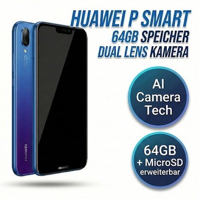 Huawei I Smartphone I P Smart 2019 I 64GB I Dual SIM I Aurora Blue I Android