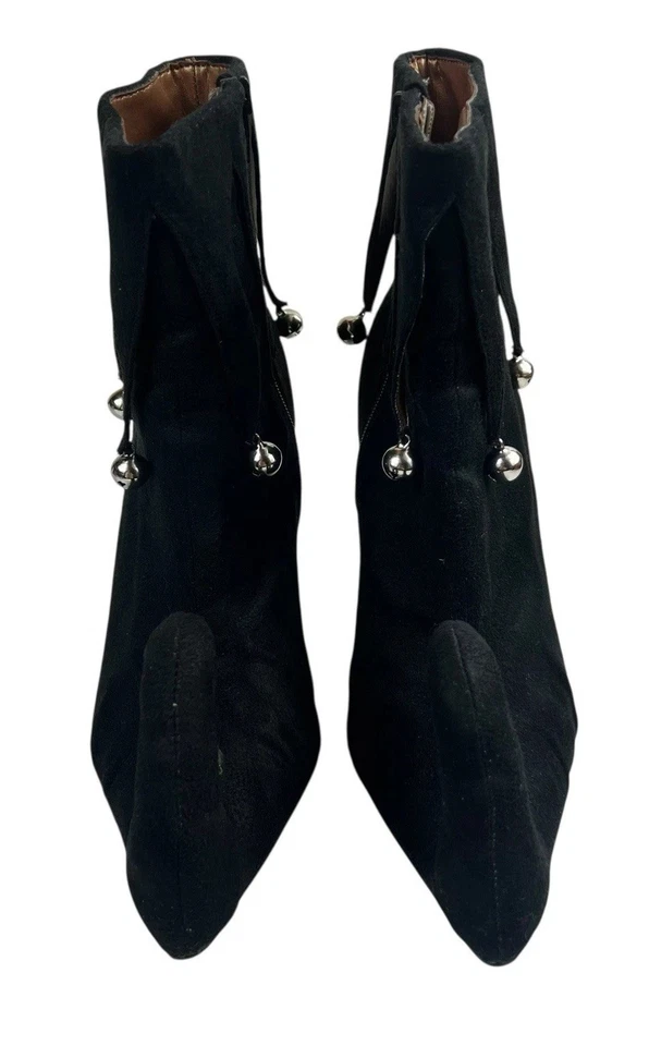 Funtasma Elfo Zapatos Puntera Botas Botines Disfraz Negro S 8-9 Campanas de Navidad RARO Foto 4 de 4