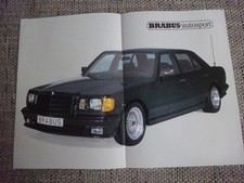 Brabus Mercedes W126 Tuning Prospekt Brochure ~1984 Deutsch selten