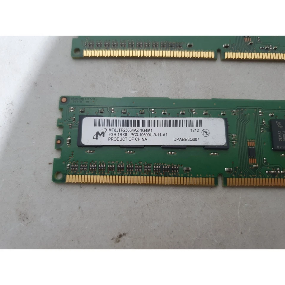 Lot of 2 Micron MT8JTF25664AZ-1G4M1 DDR3 SDRAM 4GB (2x2GB) 1333 MHz DIMM 240-Pin - Image 3 of 4