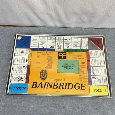 Vtg 1990's Game Of Bainbridge Ohio Monopoly-Like board game