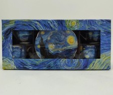 NIB Grace Teaware 8-Piece Espresso Van Gogh Starry Night Gift Set